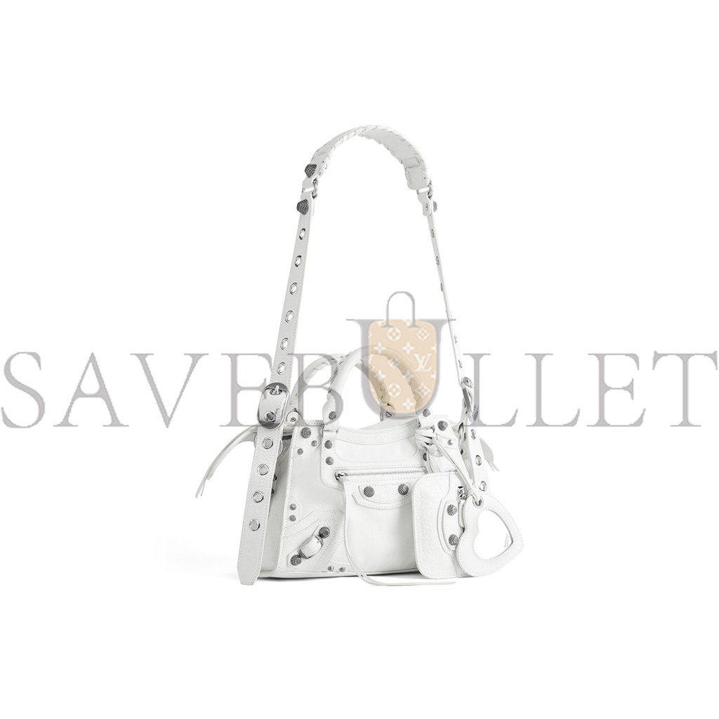 BALENCIAGA WOMEN'S NEO CAGOLE XS HANDBAG IN WHITE 700940210B09104 (26*17.8*11.4cm)